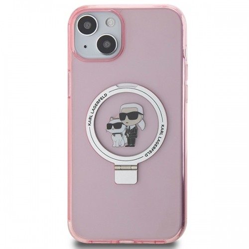 Karl Lagerfeld KLHMP15MHMRSKCP iPhone 15 Plus 6.7" różowy|pink hardcase Ring Stand Karl&Choupettte MagSafe image 3