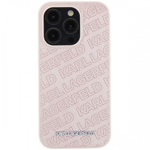 Karl Lagerfeld KLHCP15XPQKPMP iPhone 15 Pro Max 6.7" różowy|pink hardcase Quilted K Pattern image 3