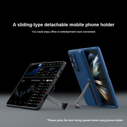 Nillkin Super Frosted FOLD Stand Back Cover for Samsung Galaxy Z Fold 5 Blue image 3