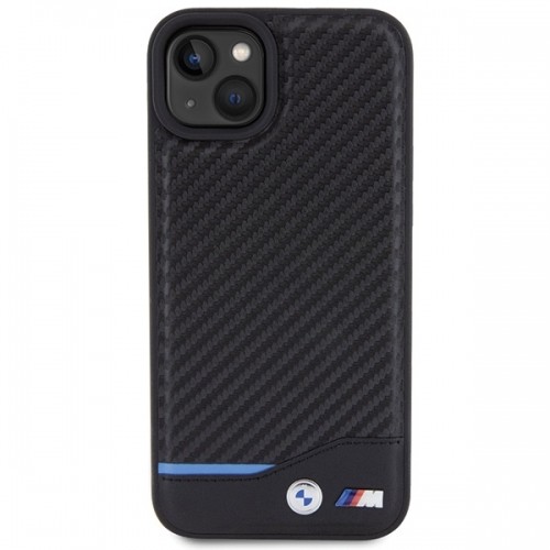BMW BMHCP15M22NBCK iPhone 15 Plus 6.7" czarny|black Leather Carbon image 3