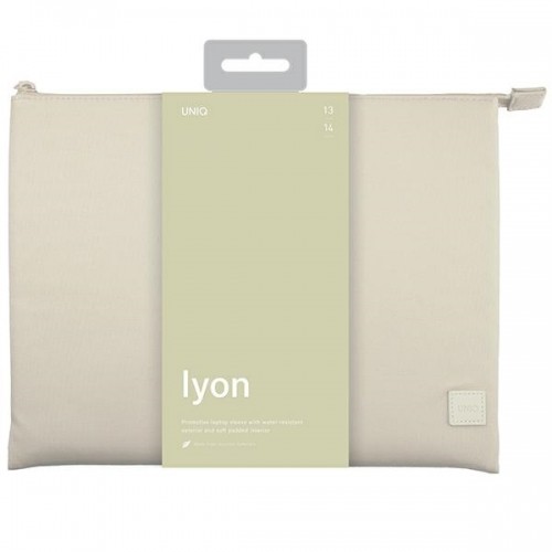 UNIQ etui Lyon laptop Sleeve 14" beżowy|seasalt light beige Waterproof RPET image 3