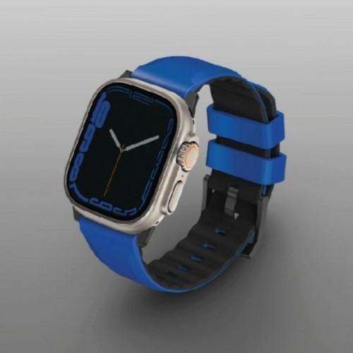 UNIQ pasek Linus Apple Watch Series 1|2|3|4|5|6|7|8|SE|SE2|Ultra 42|44|45|49mm Airosoft Silicone niebieski|racing blue image 3