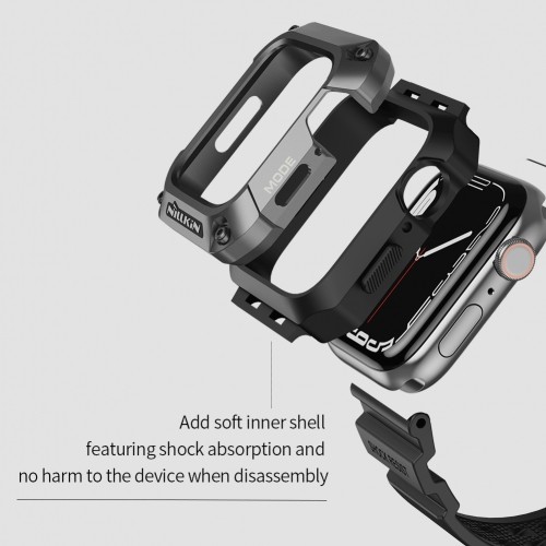Nillkin DynaGuard Wristband + Case for Apple Watch Series 45mm 7|8 Black image 3