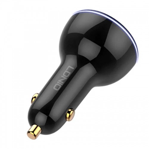 LDNIO C102 Car Charger, USB + 2x USB-C, 160W + USB to Lightning Cable (Black) image 3