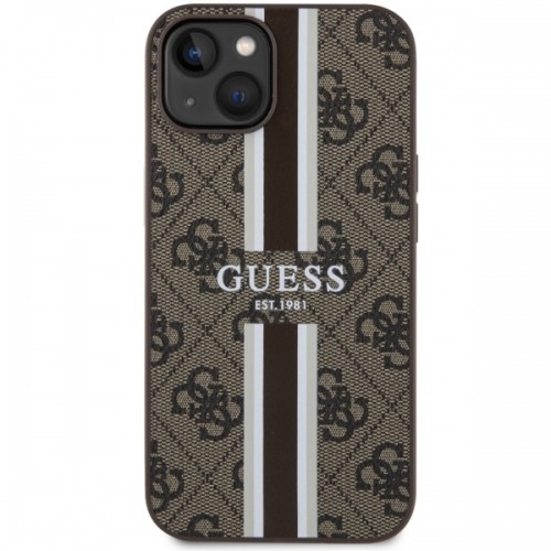 Guess GUHMP14SP4RPSW iPhone 14 6,1" brązowy|brown hardcase 4G Printed Stripes MagSafe image 3