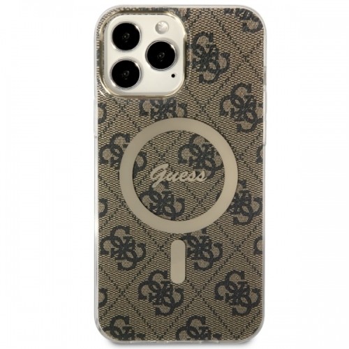 Guess GUHMP13XH4STW iPhone 13 Pro Max 6.7" brązowy|brown hardcase 4G MagSafe image 3