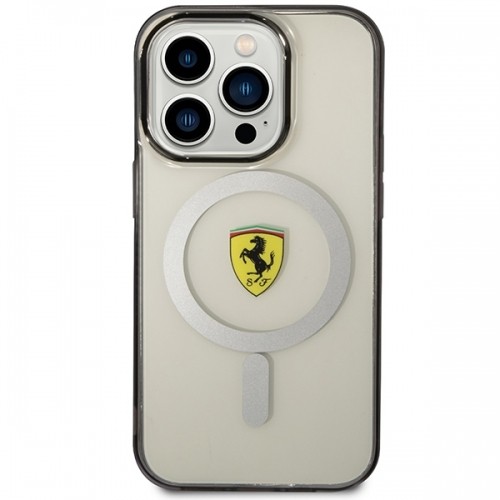 Ferrari FEHMP14LURKT iPhone 14 Pro 6,1" przezroczysty|transparent hardcase Outline Magsafe image 3