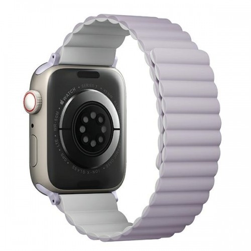 UNIQ pasek Revix Apple Watch Series 4|5|6|7|8|SE|SE2|Ultra 42|44|45|49mm. Reversible Magnetic lilak-biały|lilac-white image 3