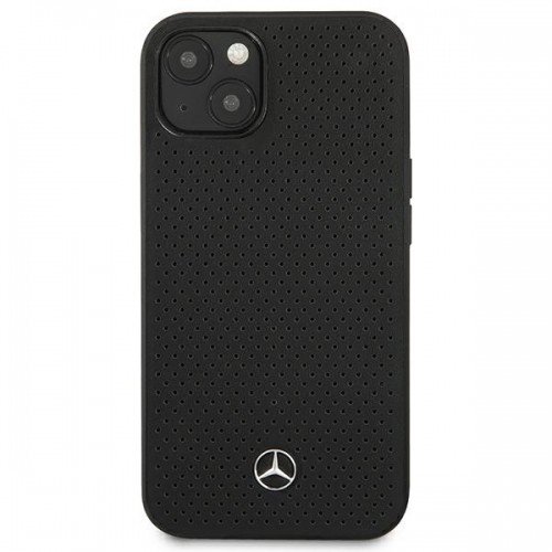 Mercedes MEHCP13MDELBK iPhone 13 6,1" czarny|black hardcase Leather Perforated image 3