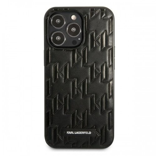 Karl Lagerfeld KLHCP13LMNMP1K iPhone 13 Pro | 13 6,1" hardcase czarny|black Monogram Plaque image 3