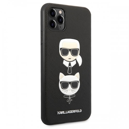 Karl Lagerfeld KLHCN65SAKICKCBK iPhone 11 Pro Max 6,5" czarny|black hardcase Saffiano Karl&Choupette Head image 3