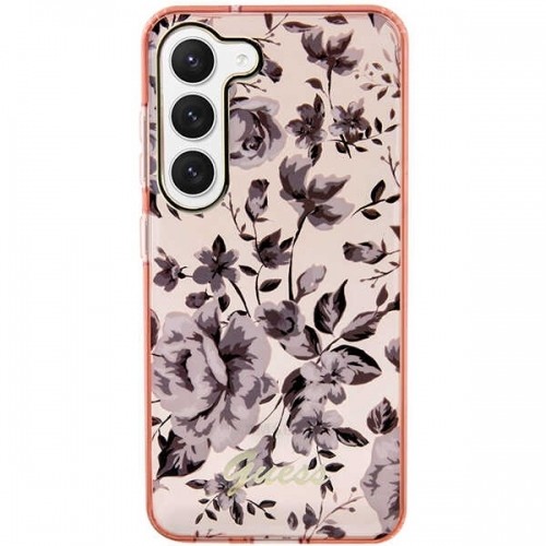 Guess GUHCS23MHCFWSP S23+ S916 różowy|pink hardcase Flower Collection image 3