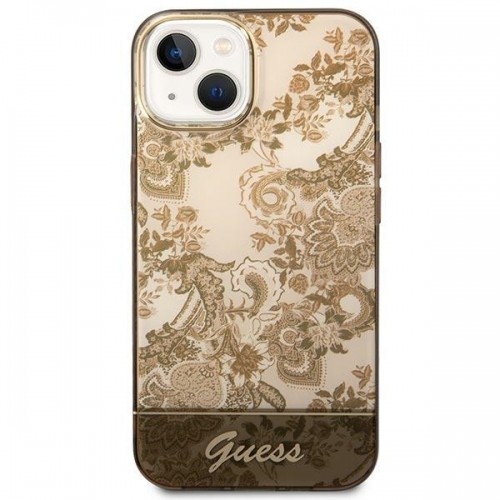 Guess GUHCP14SHGPLHC iPhone 14 6,1" ochre hardcase Porcelain Collection image 3