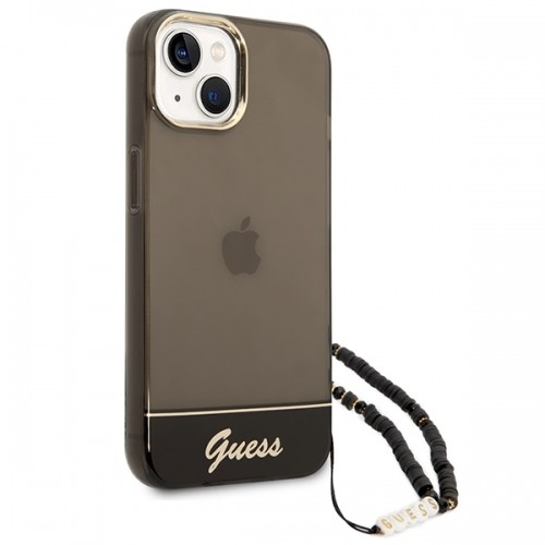 Guess GUHCP14MHGCOHK iPhone 14 Plus 6,7" czarny|black hardcase Translucent Pearl Strap image 3