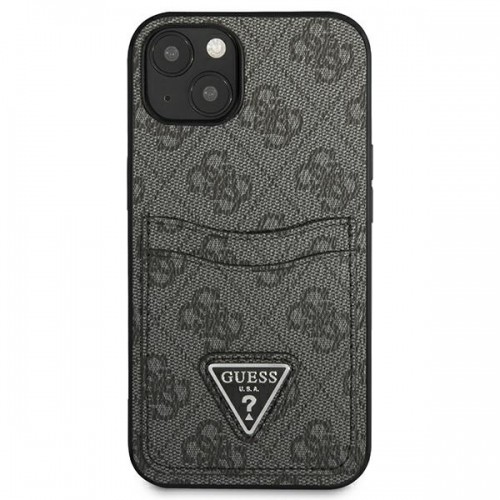 Guess GUHCP13SP4TPK iPhone 13 mini 5,4" czarny|black hardcase 4G Triangle Logo Cardslot image 3