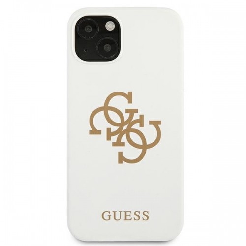 Guess GUHCP13SLS4GGWH iPhone 13 mini 5,4" biały|white hard case Silicone 4G Logo image 3