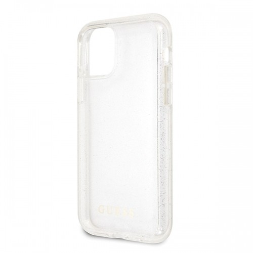 Guess GUHCN65PCGLSI iPhone 11 Pro Max srebrny|silver hard case Glitter image 3