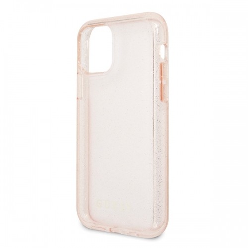 Guess GUHCN65PCGLPI iPhone 11 Pro Max różowy|pink hard case Glitter image 3