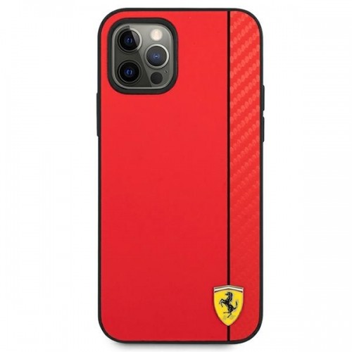 Ferrari FESAXHCP12MRE iPhone 12|12 Pro 6,1" czerwony|red hardcase On Track Carbon Stripe image 3