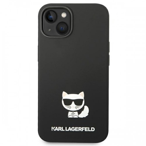 Karl Lagerfeld Liquid Silicone Choupette Case for iPhone 14 Black image 3