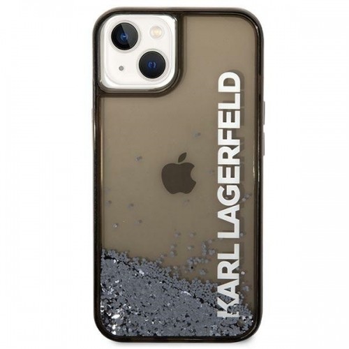 Karl Lagerfeld Translucent Liquid Glitter Case for iPhone 14 Black image 3