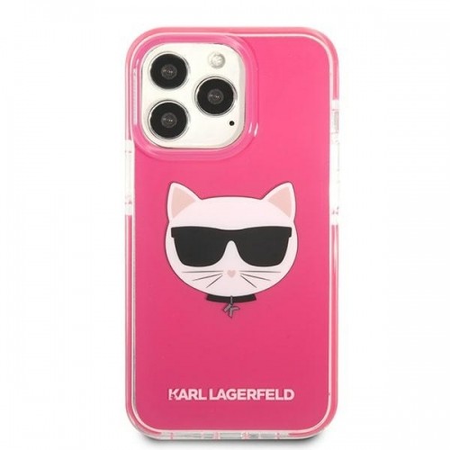 Karl Lagerfeld TPE Choupette Head Case for iPhone 13 Pro Max Fuchsia image 3