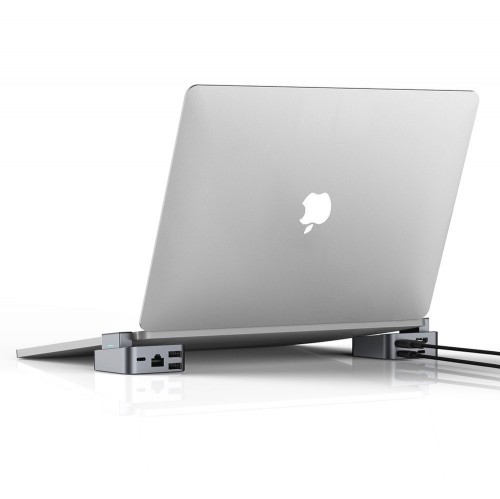 Joyroom Multifunctional Hub USB Type C - USB 3.0 | RJ45 | HDMI | USB Type C | Thunderbolt for MacBook Pro gray (S-H121 Gray) image 3