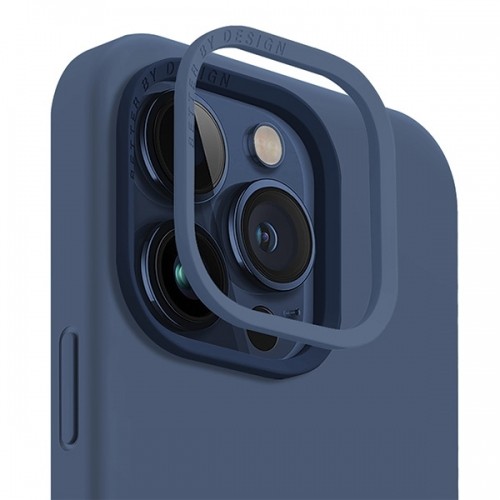 UNIQ etui Lino Hue iPhone 15 Pro 6.1" Magclick Charging granatowy|navy blue image 3