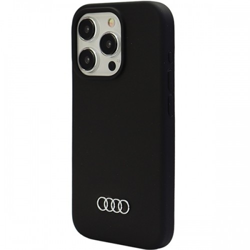 Audi Silicone Case iPhone 15 Pro 6.1" czarny|black hardcase AU-LSRIP15P-Q3|D1-BK image 3