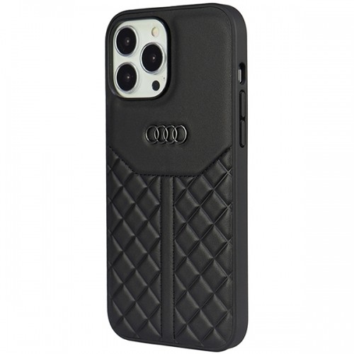 Audi Genuine Leather iPhone 13 Pro Max 6.7" czarny|black hardcase AU-TPUPCIP13PM-Q8|D1-BK image 3