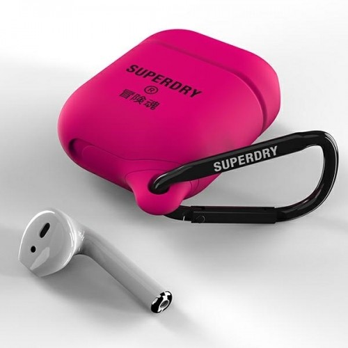 SuperDry AirPods Cover Waterproof różowy |pink image 3