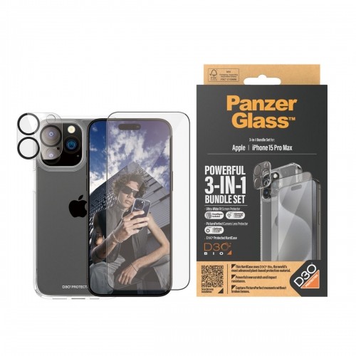 Mobila Telefona Ekrāna Aizsargierīce Panzer Glass B1175+2812 Apple iPhone 15 Pro Max image 3