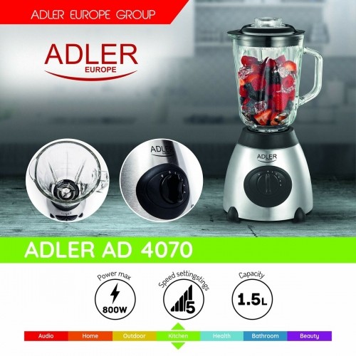 Blenderis-Krūze Adler AD 4070 Melns Daudzkrāsains 800 W 600 W 1,5 L image 3