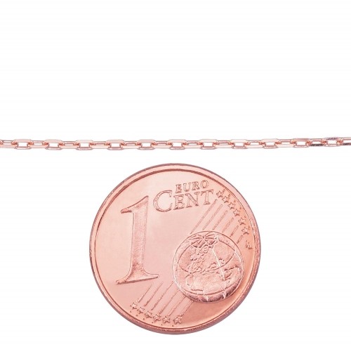 Золотая цепочка Якорное 1.2 мм, алмазная обработка граней #1400043(Au-R), Красное Золото 585°, длина: 40 см, 1.41 гр. image 3