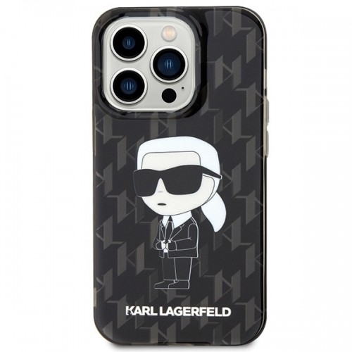 Karl Lagerfeld KLHCP15XHNKMKLK iPhone 15 Pro Max 6.7" czarny|black hardcase Monogram Ikonik image 3
