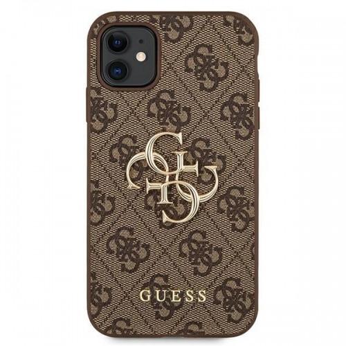 Guess case for iPhone 11 | XR from the 4G Big Metal Logo series - brown image 3