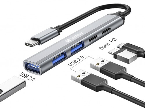 Sandberg 336-50 USB-C to 3xUSB-A+2xUSB-C Saver image 3