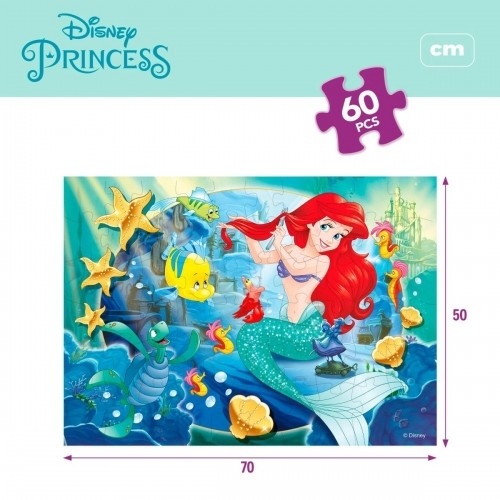 Puzle Bērniem Princesses Disney Abpusējs 60 Daudzums 70 x 1,5 x 50 cm (6 gb.) image 3