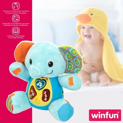 Плюшевая игрушка, издающая звуки Winfun Слон 17 x 17,5 x 10 cm (6 штук) image 3