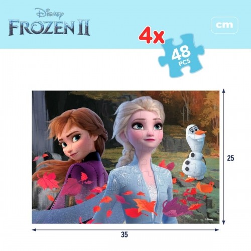 Детский паззл Frozen Двухстороннее 4 в 1 48 Предметы 35 x 1,5 x 25 cm (6 штук) image 3