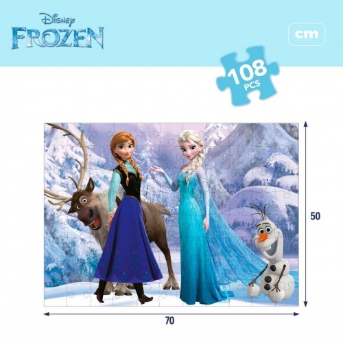 Puzle Bērniem Frozen Abpusējs 108 Daudzums 70 x 1,5 x 50 cm (6 gb.) image 3
