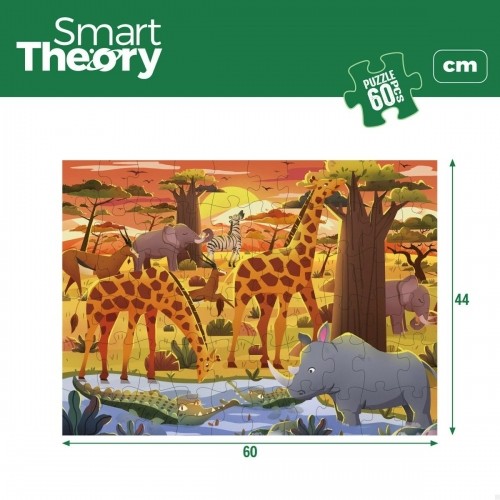 Puzle Bērniem Colorbaby Wild Animals 60 Daudzums 60 x 44 cm (6 gb.) image 3