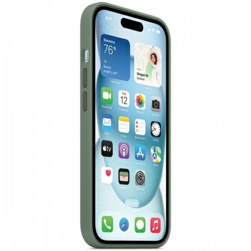 Etui Apple MT0X3ZM|A iPhone 15 | 14 | 13 6.1" MagSafe zielony cyprysowy|cypress Silicone Case image 3