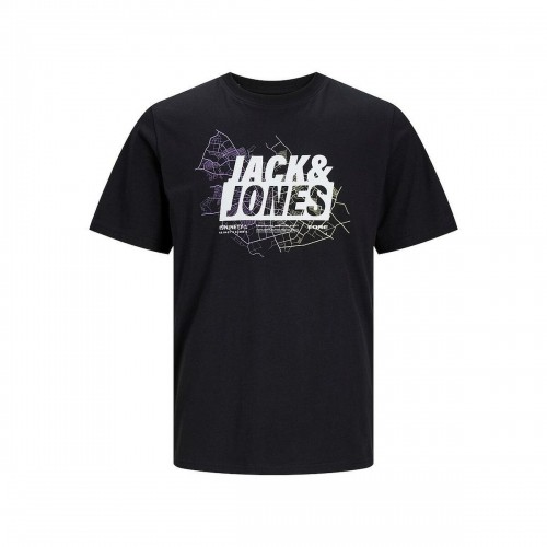 Vīriešu Krekls ar Īsām Piedurknēm Jack & Jones LOGO TEE SS 12252376 Melns image 3
