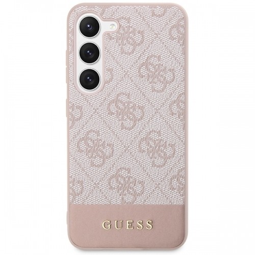 Guess GUHCS23SG4GLPI S23 S911 różowy|pink hard case 4G Stripe Collection image 3