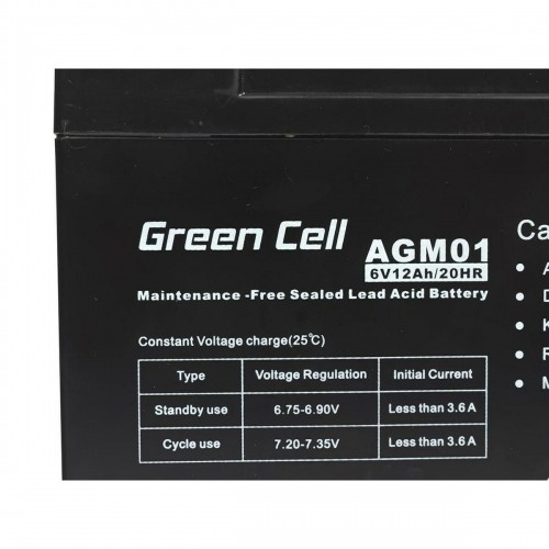 Baterija Nepārtrauktās Barošanas Sistēma Barošanas Sistēma UPS Green Cell AGM01 12 Ah image 3