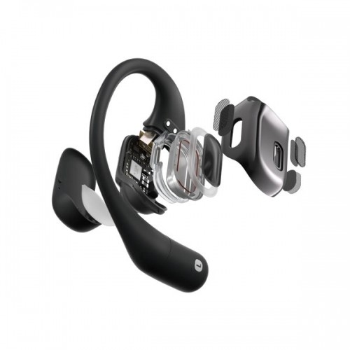 SHOKZ OpenFit Headphones Wireless Ear-hook Calls/Music/Sport/Everyday Bluetooth Black image 3