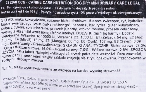 ROYAL CANIN Mini Urinary Care - dry dog food - 3 kg image 3
