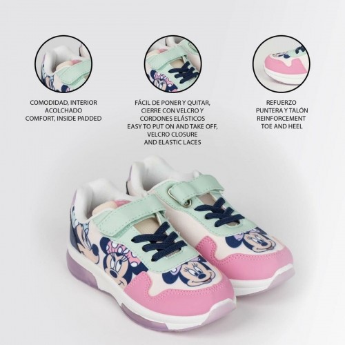 Sporta apavi ar LED Minnie Mouse Rozā image 3