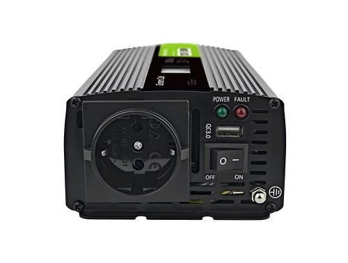 Green Cell PowerInverter LCD 12V 500W/10000W car inverter with display - pure sine wave image 3